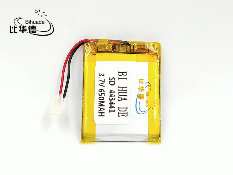 3.7V,650mAH,[443441] Polymer lithium ion / Li-ion battery for MP3,MP4,SPEAKER,bluetooth,GPS,toy,smart watch