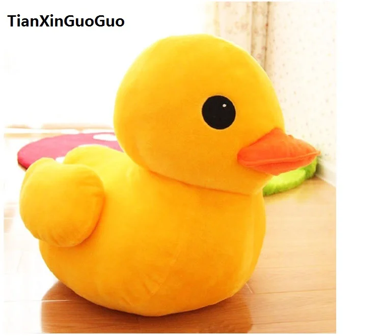 stuffed toy  yellow duck plush toy large 45 cm duck doll soft throw pillow toy birthday gift b0677