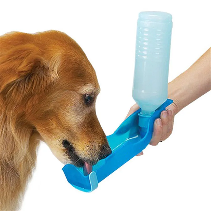 

Dropshipping Pet Dog Water Bottle 250ml 500ml Plastic Portable Water Bottle Pets Outdoor Travel Drinking Water Feeder Bowl