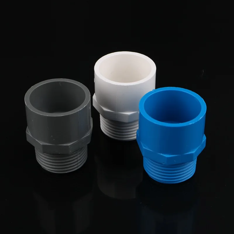 Adaptador da tubulação da água do PVC, encaixes do tubo da irrigação do jardim, conector da linha, 1/2 \