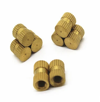 

100PCS M3*12*5 MM Blind hole Knurl nut type B copper insert Copper nut embedded injection nut