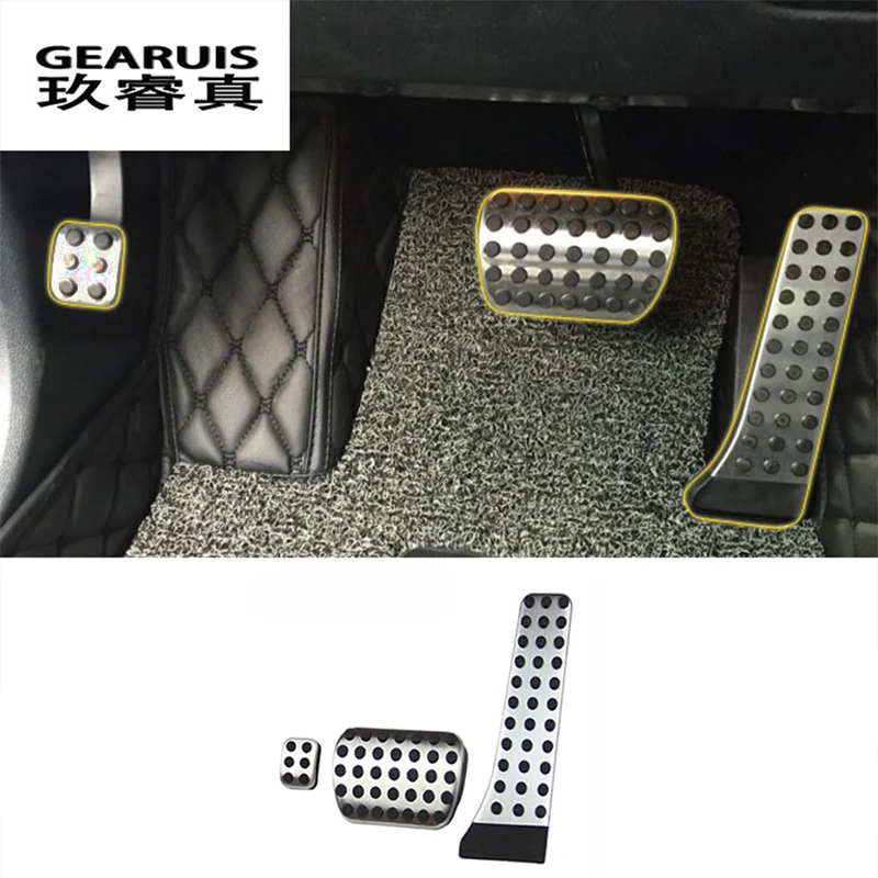 Car Accelerator Pedals Brake Pedal Clutch Pedals Covers Stickers for Mercedes Benz C E Class w205 w213 interior auto accessories