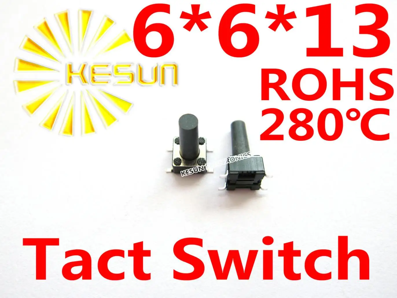 1000PCS 6X6X13  SMD Tactile Tact Mini Push Button Switch Micro Switch Momentary ROHS