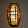 Wrapped pendant light rattan bamboo handmade coffee Western garden lamp living room chand pendant light YA72719