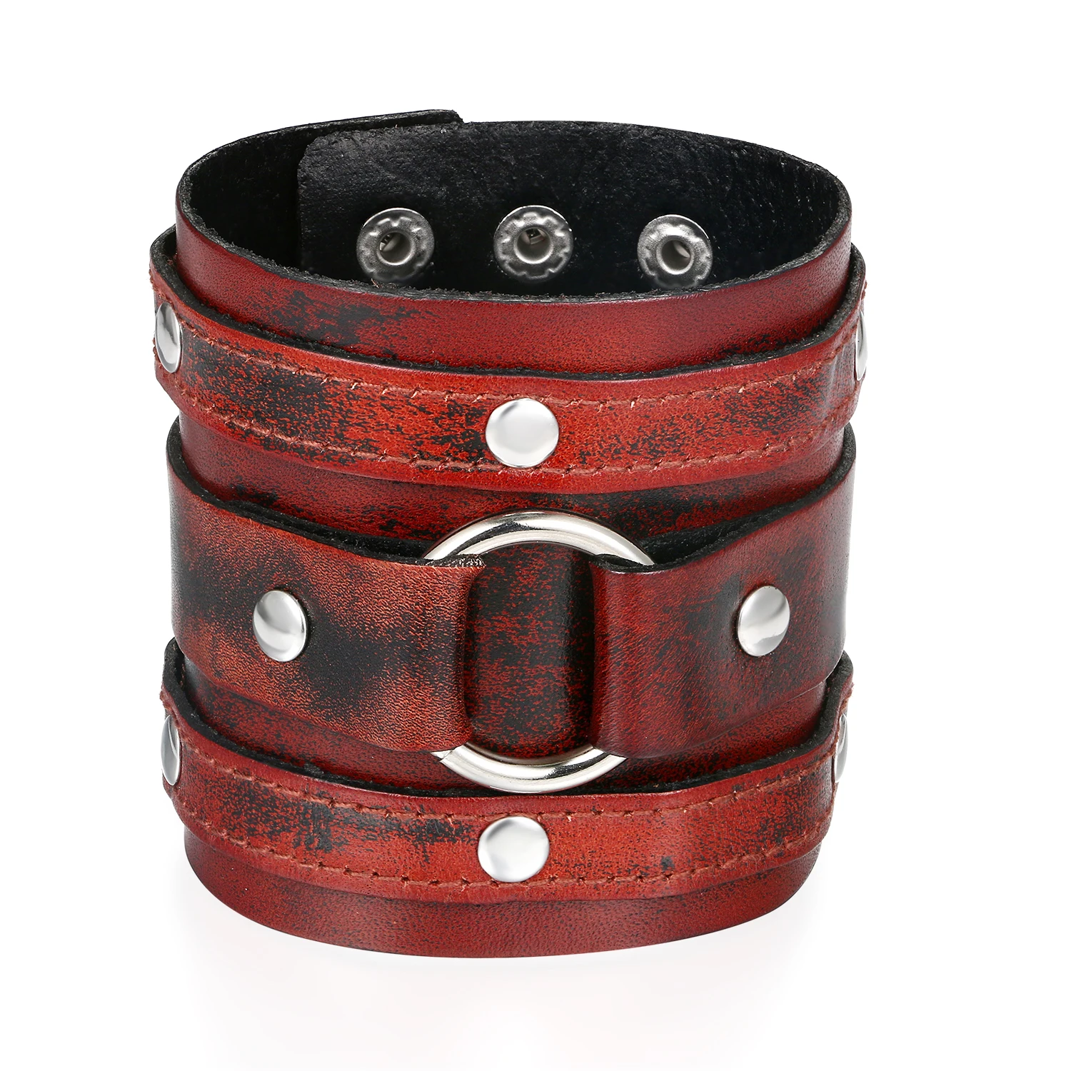 BONISKISS männer Armbänder Bike Punk Armreif Coole Schmuck Für Mann Charme Schwarz Einstellbare Manschette Armband Mann Party Bijoux