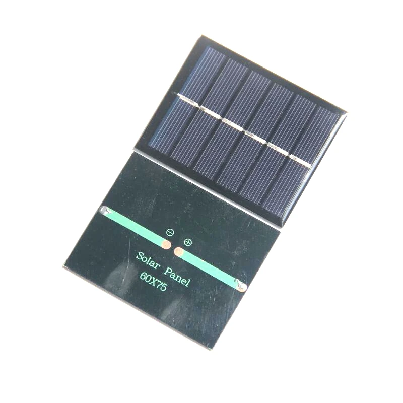 BUHESHUI Mini 0.6W 3V Solar Panel Epoxy Solar Cell Polycrystalline Solar Plate DIY Solar Power System 10PCS 60*75MM