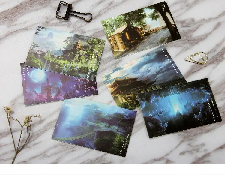 30 Pcs/Set Dream Fairyland series Postcard/Greeting Card/Message Card/Birthday Letter Envelope Gift Card Two sizes