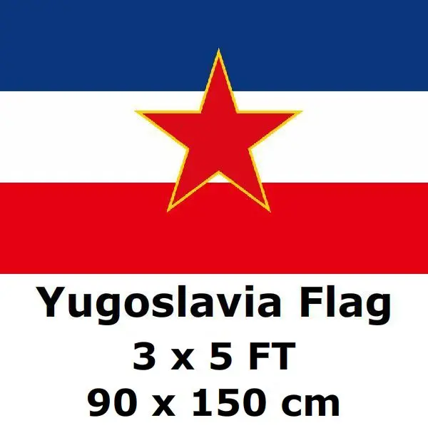 Yugoslavia Flag 21x14cm 40x60cm SFRJ Yugoslav Yugoslavia 1945 - 1992 Old Flags And Banners National Flag 90X150CM