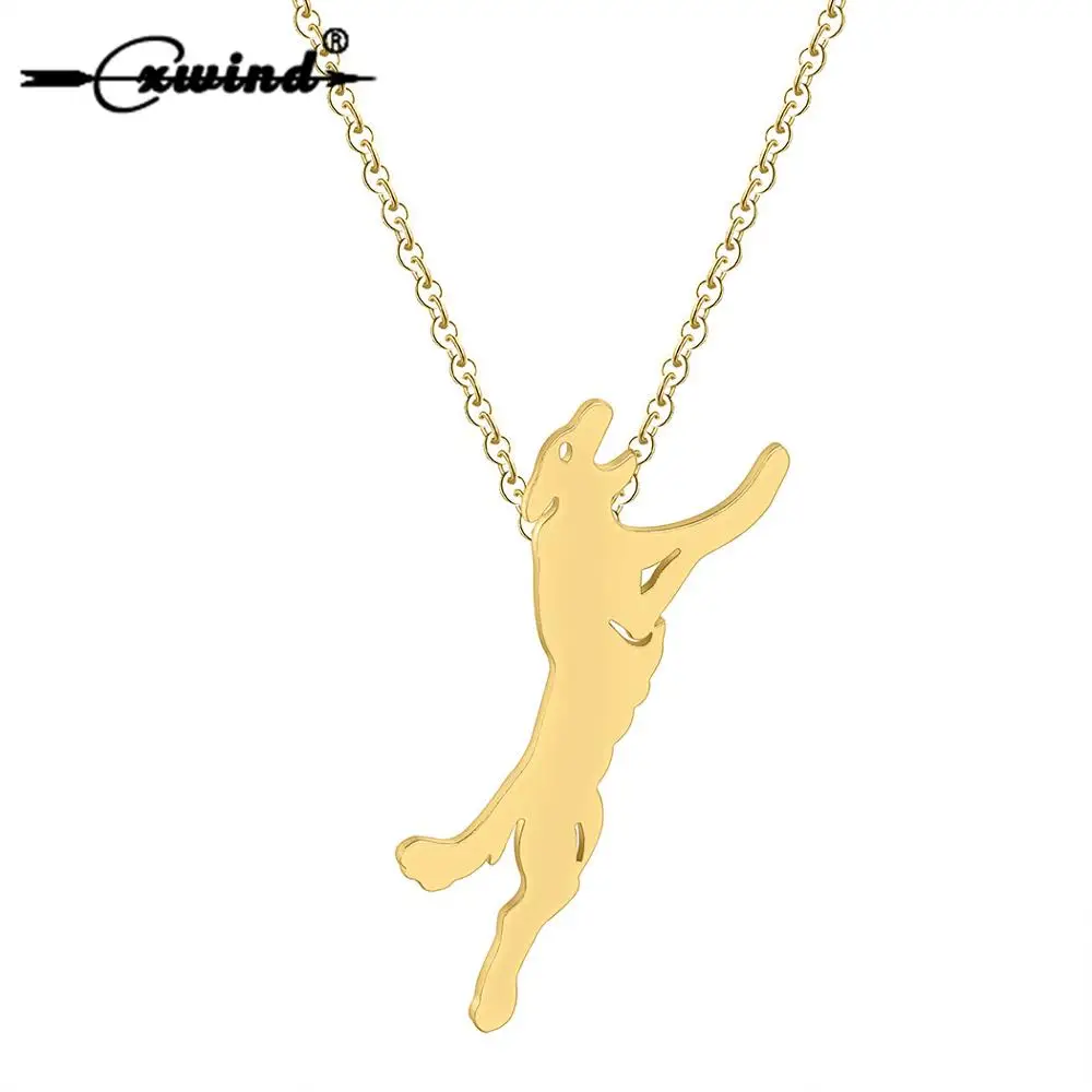 

Cxwind Stainless Steel Dog Tag German Shepherd Necklaces Charms Pendant Necklace for Dog Owner Women Men Animal Jewelry Pet Gift