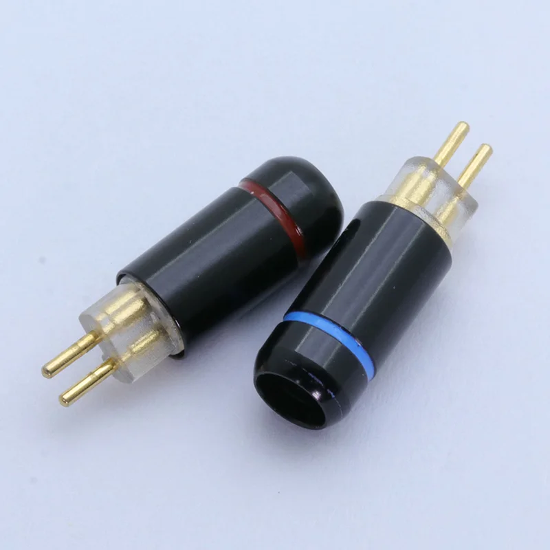 2pcs 2Pins Plug Earphone Upgrade Cable DIY MMCX Jack Audio Connector Black Pair Fit for Cable up to 4mm For UM3X W4R UE18