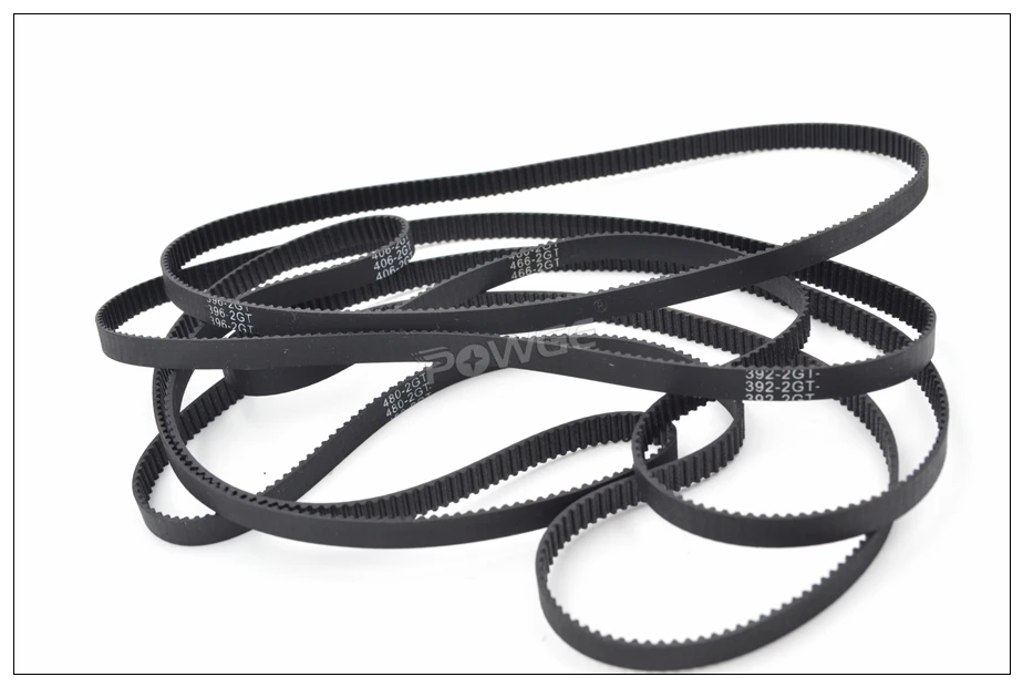 POWGE 370 376 380 386 390 392 394 396 GT2 Timing Belt W=6/9mm 2GT 2MGT Closed-Loop Synchronous Belt 376-2GT 396-2GT 380-2GT 1P