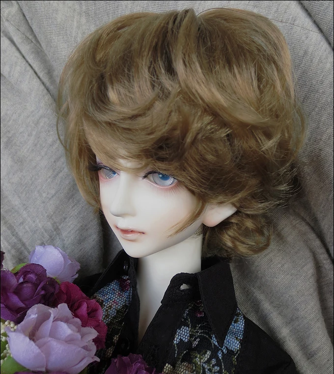 D01-P096 children handmade toy 1/3 1/4 Doll Accessories BJD/SD doll wig Aristocratic curling short hair 1pcs