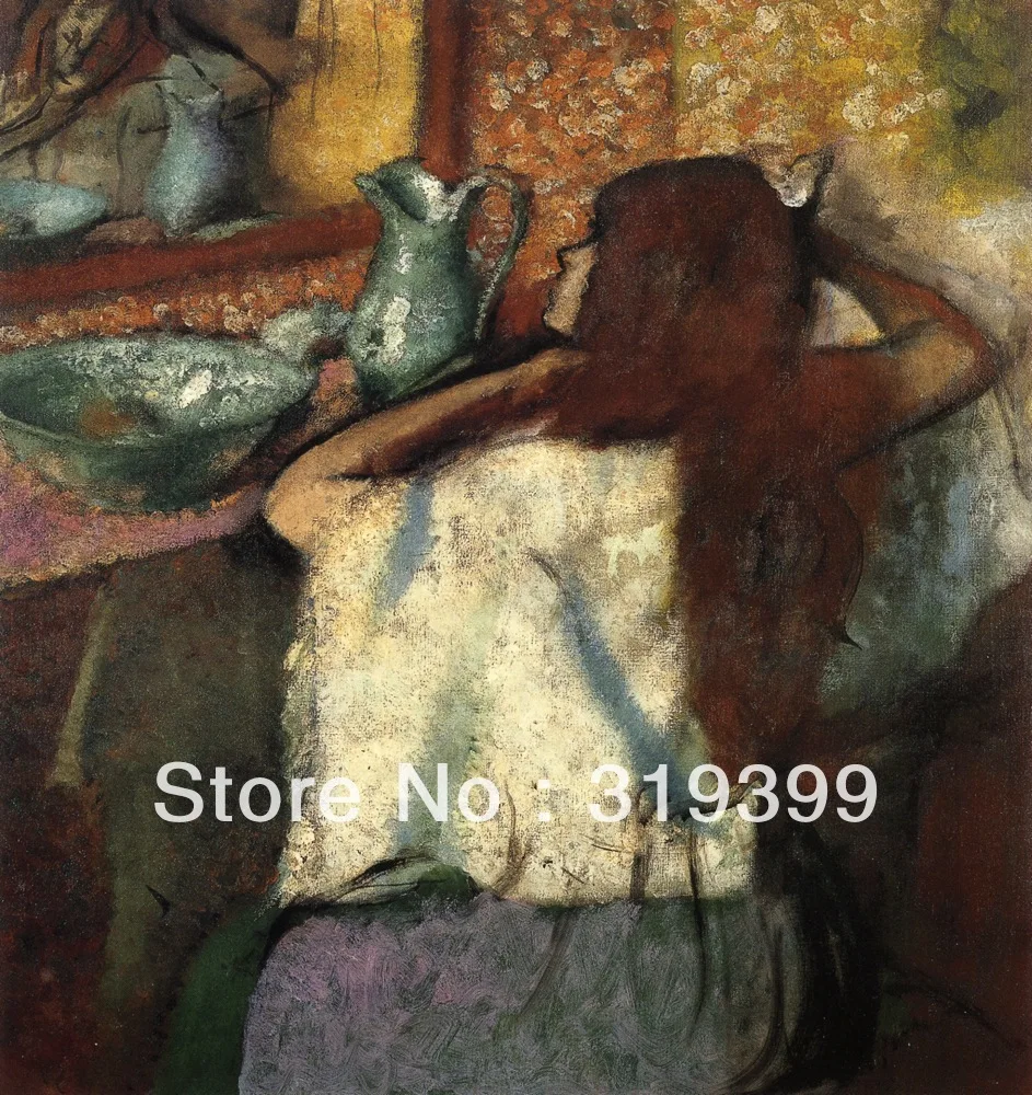 

100% handmade Oil Painting Reproduction on Linen Canvas,woman-at-her-toilette-2 by edgar degas,Free DHL Shipping,oil paintings