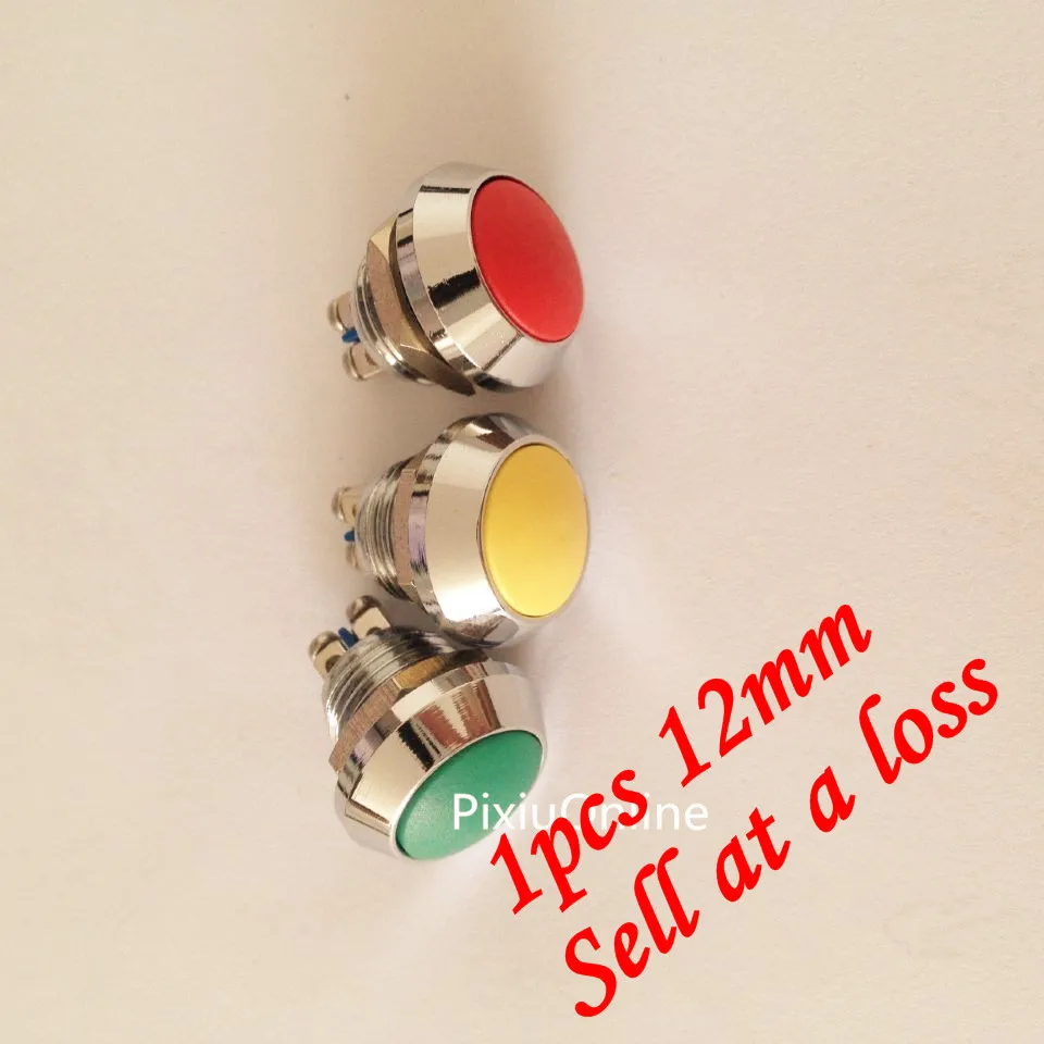 

1pcs/lot L252 12mm Spherical Stainless Steel Metal Push Button Switch Car Modification Horn Doorbell Switch Automatic Reset
