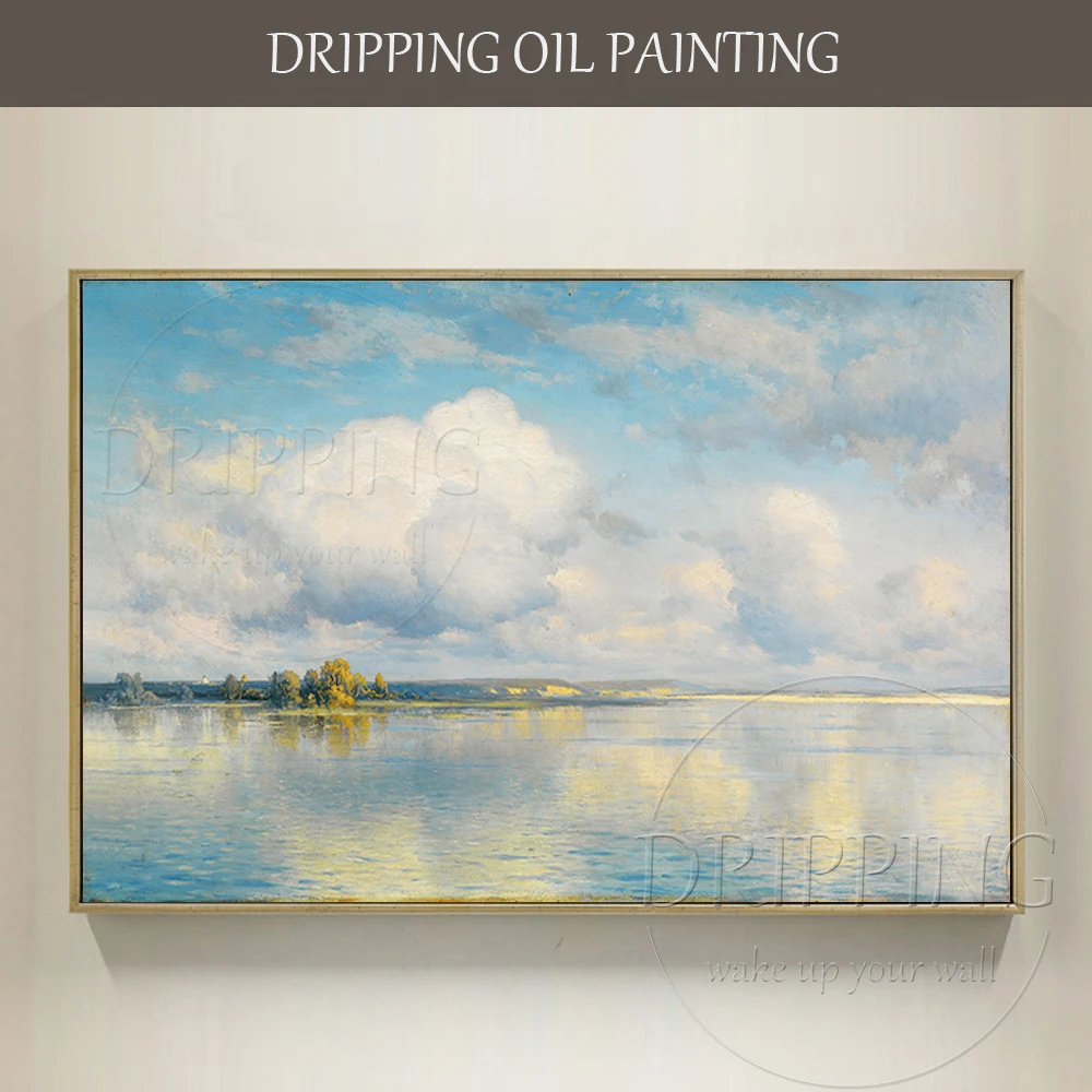 

Top Artist Hand-painted High Quality Lake Oil Painting on Canvas Reproduce Russian Artist Konstantin Kryzhitsky Oil Painting