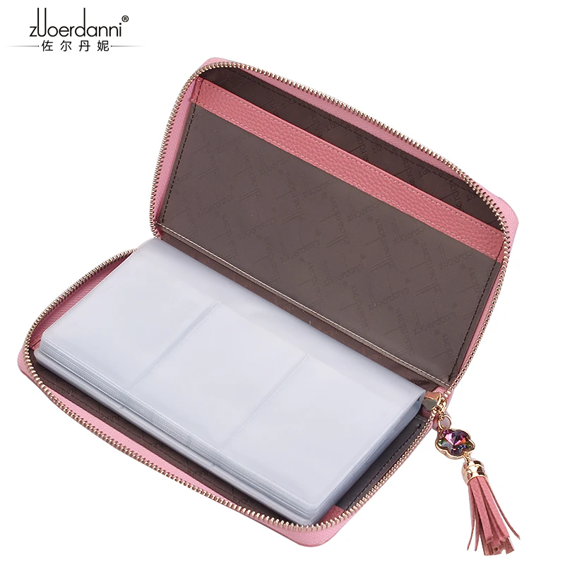 Zuoerdanni zipper card bag Fashion  Large capacity leather women business card holder women\'s credit card package A917