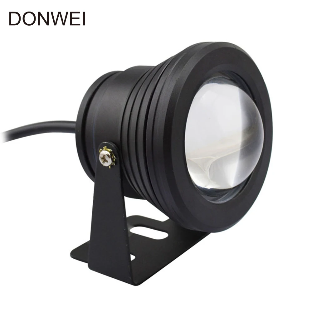 DONWEI 10W AC/DC 12V Underwater Led Light High Waterproof IP68 Landscape Lights for Fountain Pool Lawn Warm White Cool White