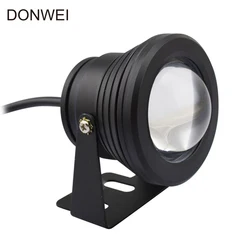 DONWEI 10W AC/DC 12V luce subacquea a Led ad alta impermeabilità IP68 luci di paesaggio per fontana piscina prato bianco caldo bianco freddo