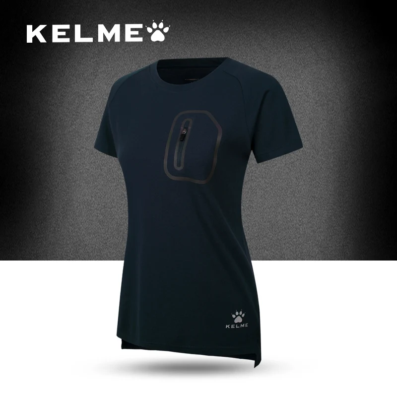 

KELME Women's Running T-shirts Gym Exercise Shirt Fitness Sportswear Yoga Workout Summer Short Sleeve Breathable KWC161027