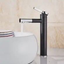 Black White Swivel Basin Faucet #3