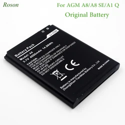 Batterie de téléphone portable Roson pour AGM A8 A1 Q,4050mAh, remplacement 24.com pour AGM A8 SE Smart Cellphone, batterie articulation ion, nouvelle sauvegarde