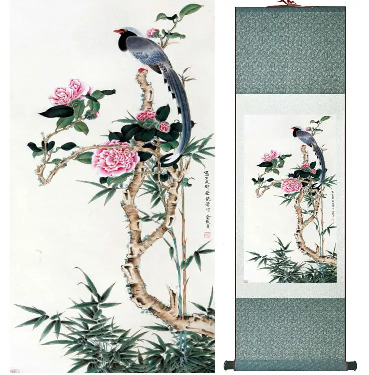 

Chinese ink painting Birds and flower Painting home office decoration painting home picture No.033002