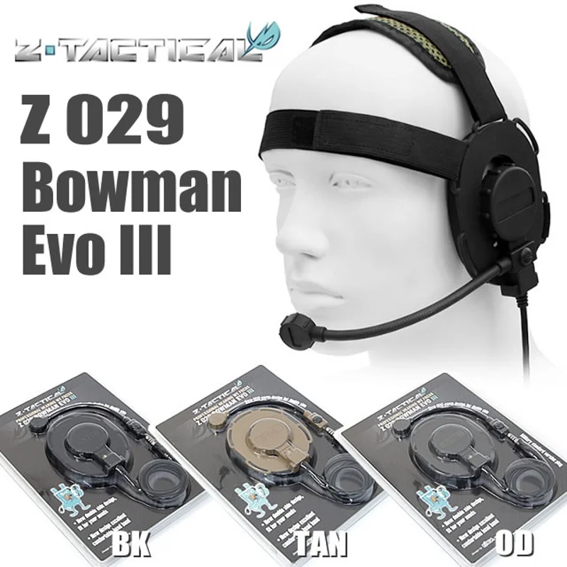 Z-Tactical Bowman Evo III Headset  Airsoft Paintball Wargame Hunting Tactical Headphone Z029