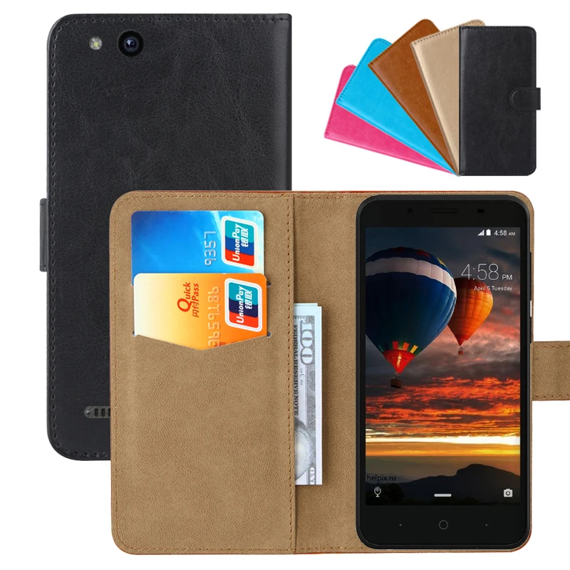 Luxury Wallet Case For ZTE Tempo Go PU Leather Retro Flip Cover Magnetic Fashion Cases Strap