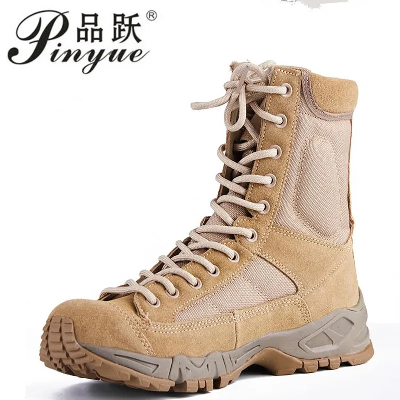 New Sport Men Outdoor Hiking Desert Leather Ankle Boots Male Botas Hombre Jungle hiking shoes Men's ankle boots   39 46