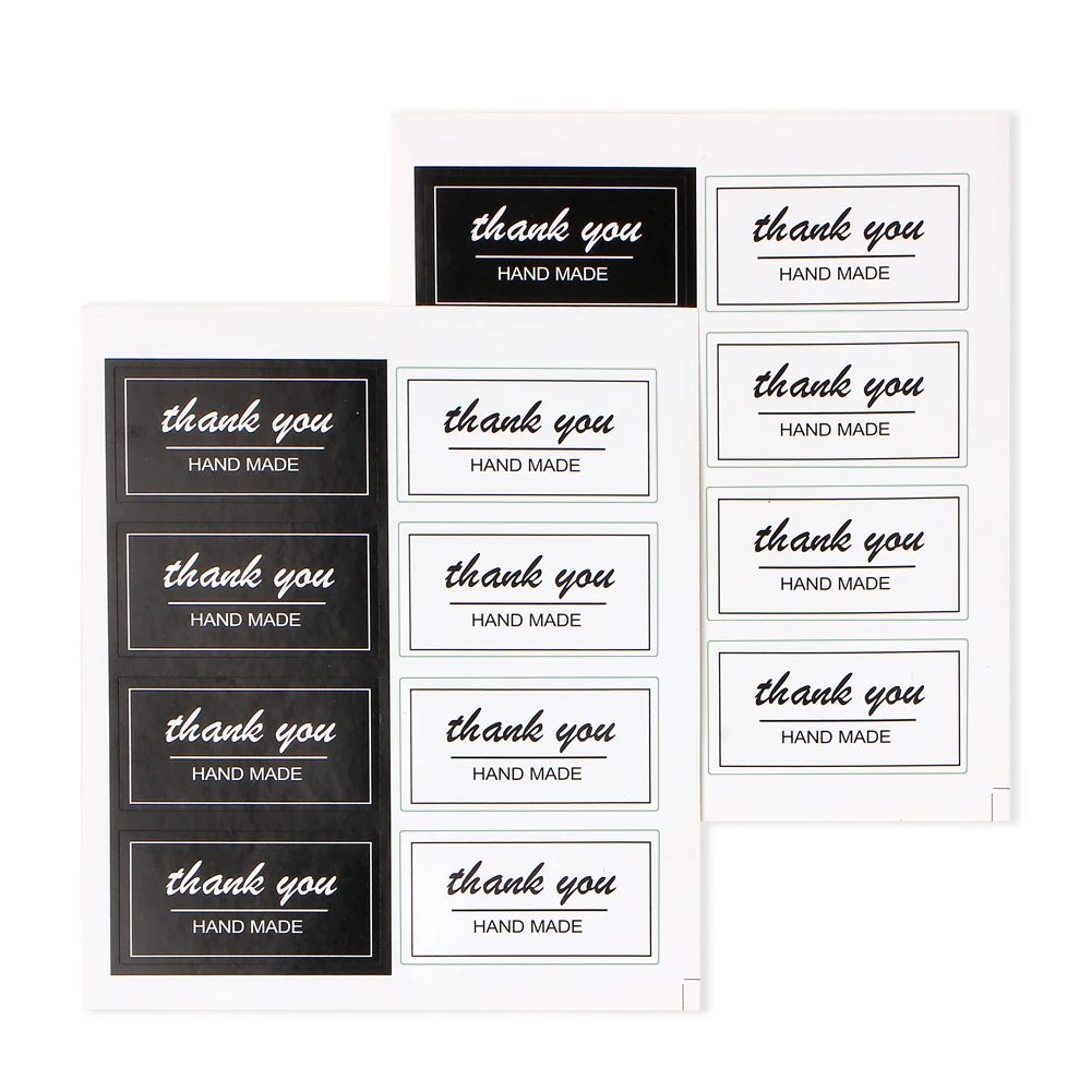 80pcs/10sheet Thank You Label Stickers Kraft Label Sticker Diameter For Diy Hand Made For Gift Cake Sealing Hang Tag