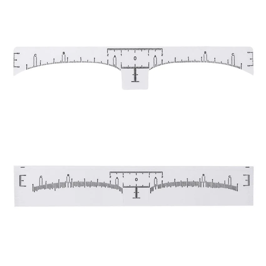 Szemöldök Mérővessző matrica számára microblading Rendelkezésre álló adhesiva Szemöldök mérési Stencil számára tattooing Szemöldök Összeállítás szerszámok