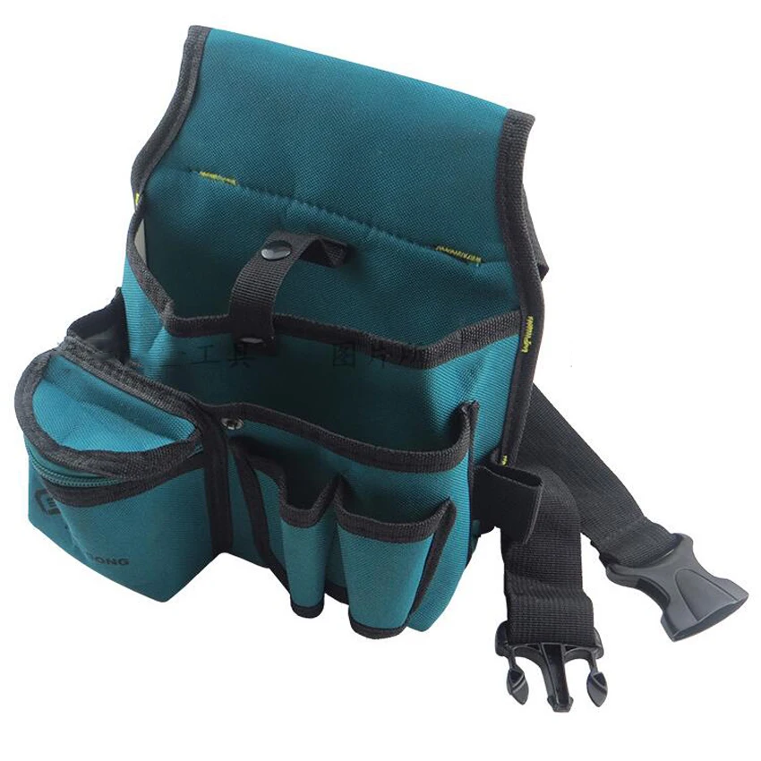Bolsa de herramientas duradera multifuncional para electricistas, Kit de herramientas de tela Oxford impermeable, bolsillo de reparación, cinturón de cintura