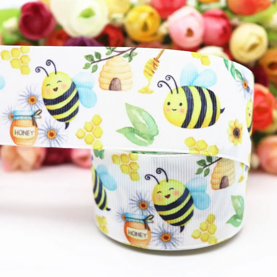 10 Yards Blumen-/Kuchenmuster-Grosgrainband 1,5" 38MM für Haarschleifen, DIY-Bastelarbeiten, handgefertigte Accessoires M19042402 – Detail 4
