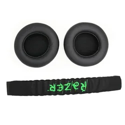 Replacement Ear pads Cushion Earmuffs Earpads with Headband For Razer Kraken Pro 7.1 or Electra Gaming Headphone