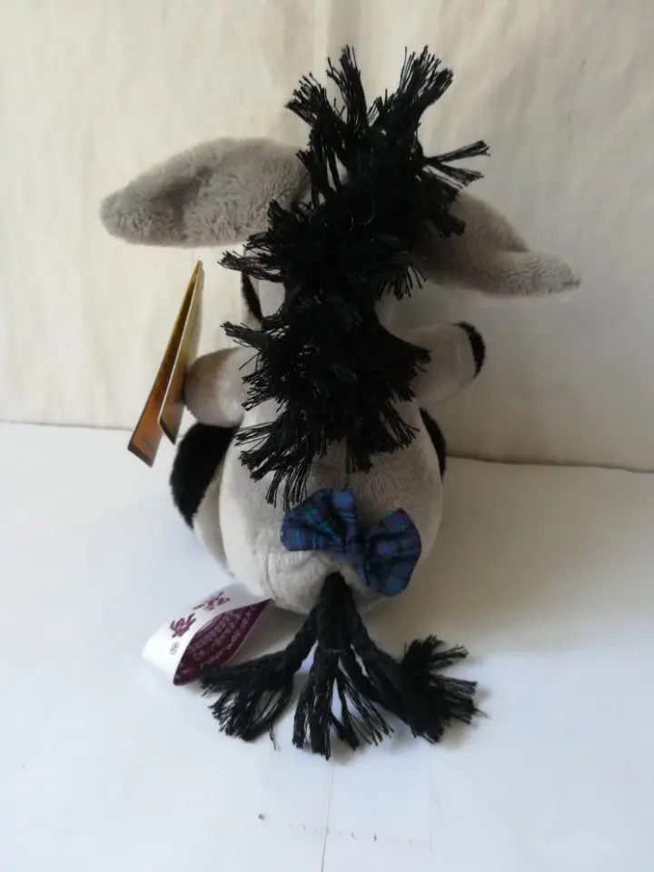 Jouet en peluche d'âne de dessin animé gris, petit jouet doux de 18cm pour bébé, cadeau de noël w0309