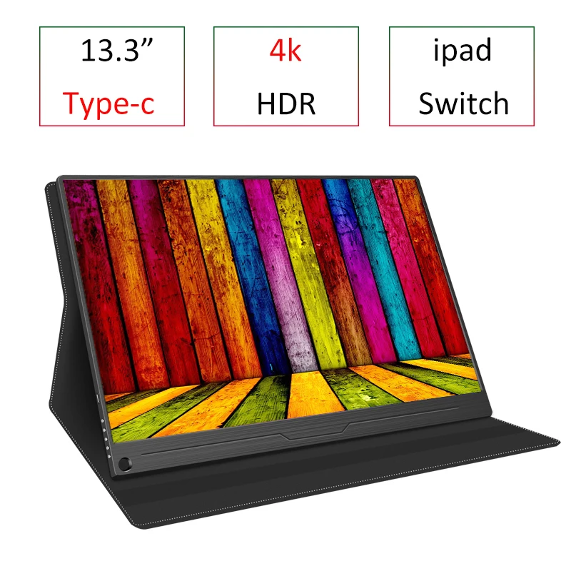 13.3 Inch 4K Type C Portable HDR Gaming Monitor For PS4 Pro XBOX NS PC Laptop Full New IPS Screen for 2018 ipad pro for Macbook