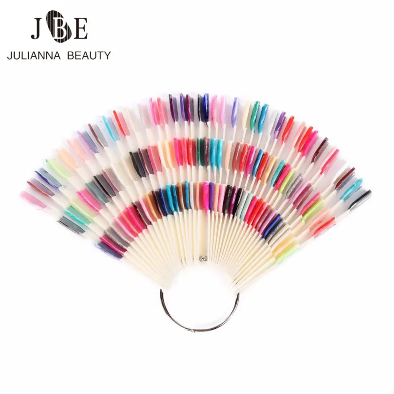 150 Tips 3 Knots Nail Art Display Chart Color Sample Practice Fan Professional Nail Polish Display With Ring New Nail Tools