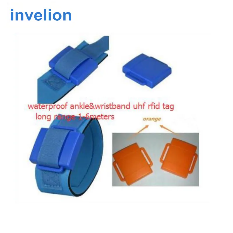 sports race timing system chip timing blue/orange color waterproof long range triathlontiming wristband ankle uhf rfid tag