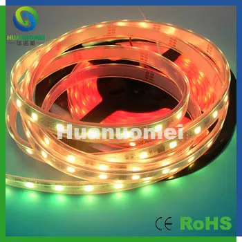 48leds/m,50m IP67 silicon tube waterproofing digital led strip individually programmable rgb 12V strip light