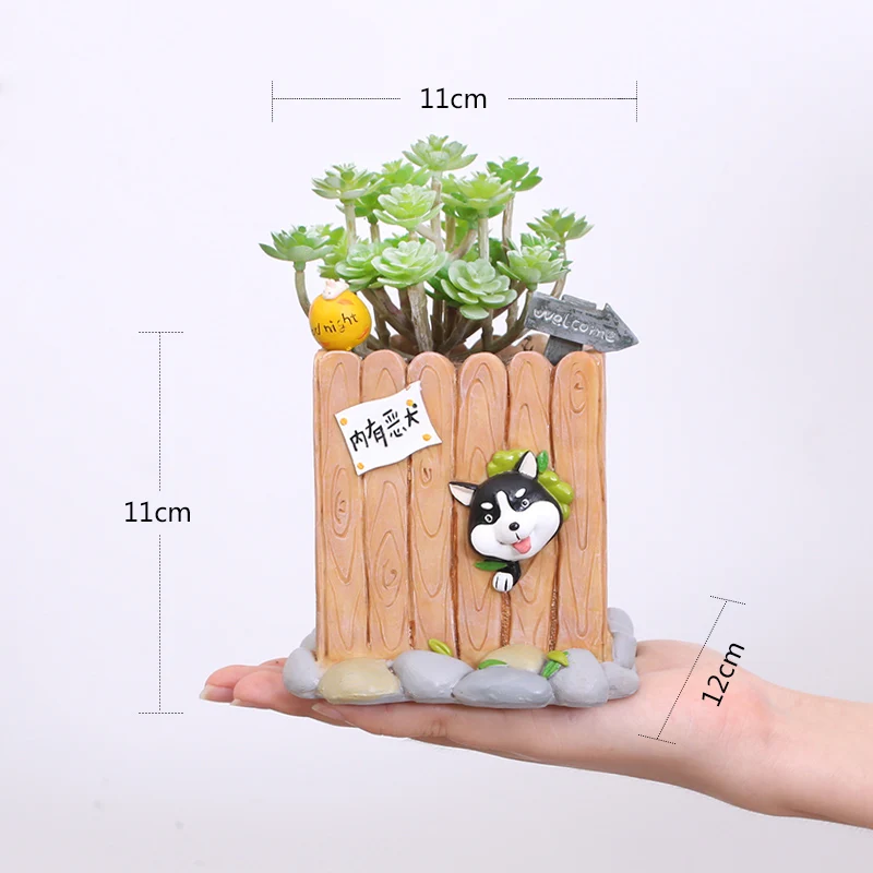 Puppy House Planter for Succulents Plants Pots, Decorative Flower Pot for Garden Landscape, Ornament for Home Desktop Decoration