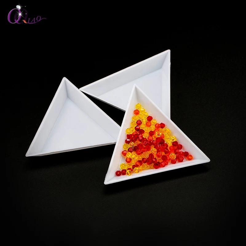 

QIAO 7.5cm Plastic Plate DIY Diamond Painting Tray Accessories Tools 20Pcs/Set Rhinestone tool