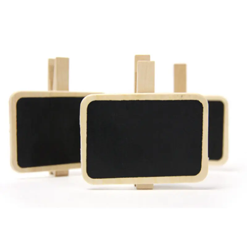 1 Pcs Note Pegs Mixed for Photo Paper Clothes Photo Holder Card Paper Note Memo Clip Mini Wooden Blackboard Clothespin Clips