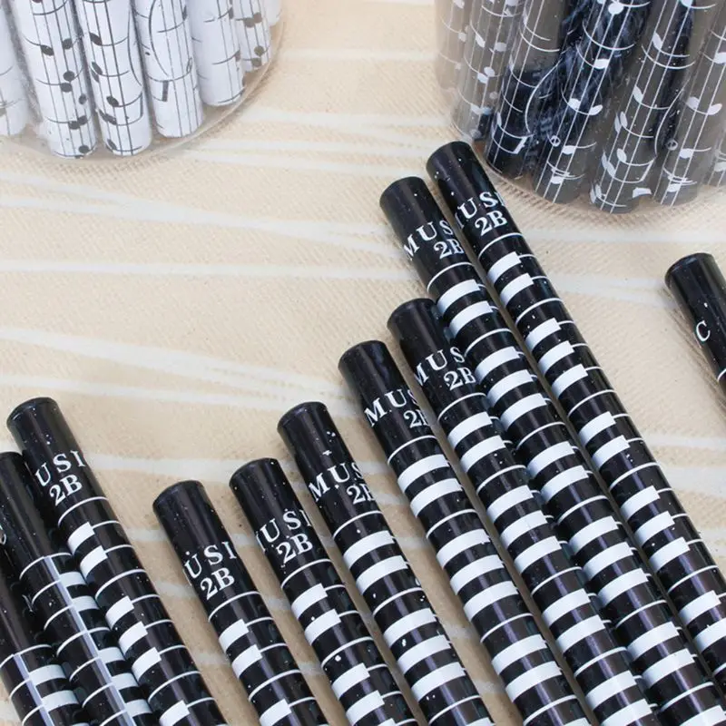 36 sztuk nuta ołówek 2B standardowe okrągłe ołówki notatki fortepianowe pisanie narzędzie do rysowania piśmienne uczeń prezent