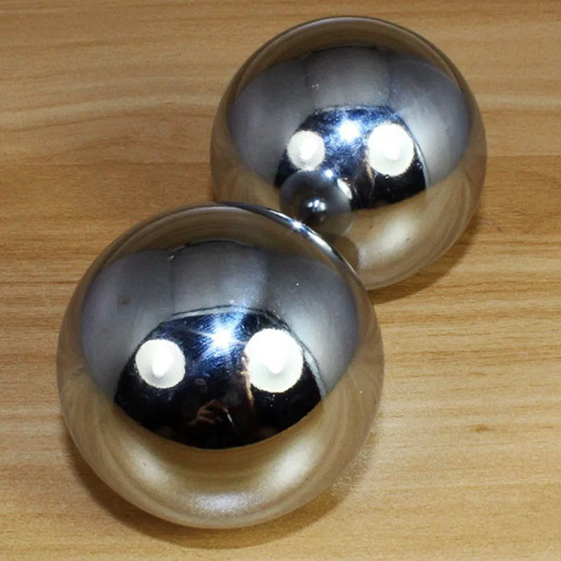 38mm Sliver Chinese Health Exercise Stress Relaxation Therapy Baoding Balls