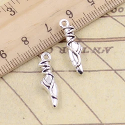 20pcs Charms Ballet Shoes 23x6x4mm Tibetan Bronze Silver Color Pendants Antique Jewelry Making DIY Handmade Craft