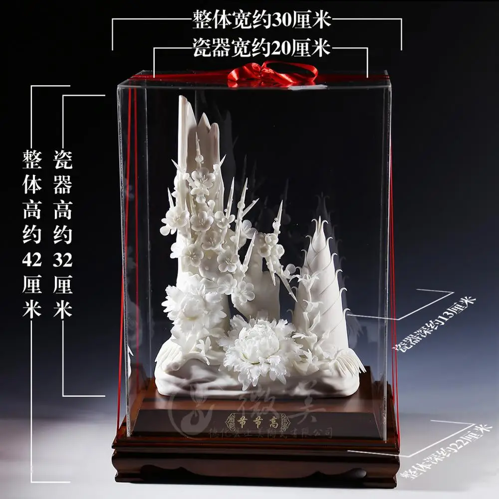 Dehua jiejiegao ceramic white porcelain flower ornaments, jewelry ornament size Home Furnishing fashion modern furnishings