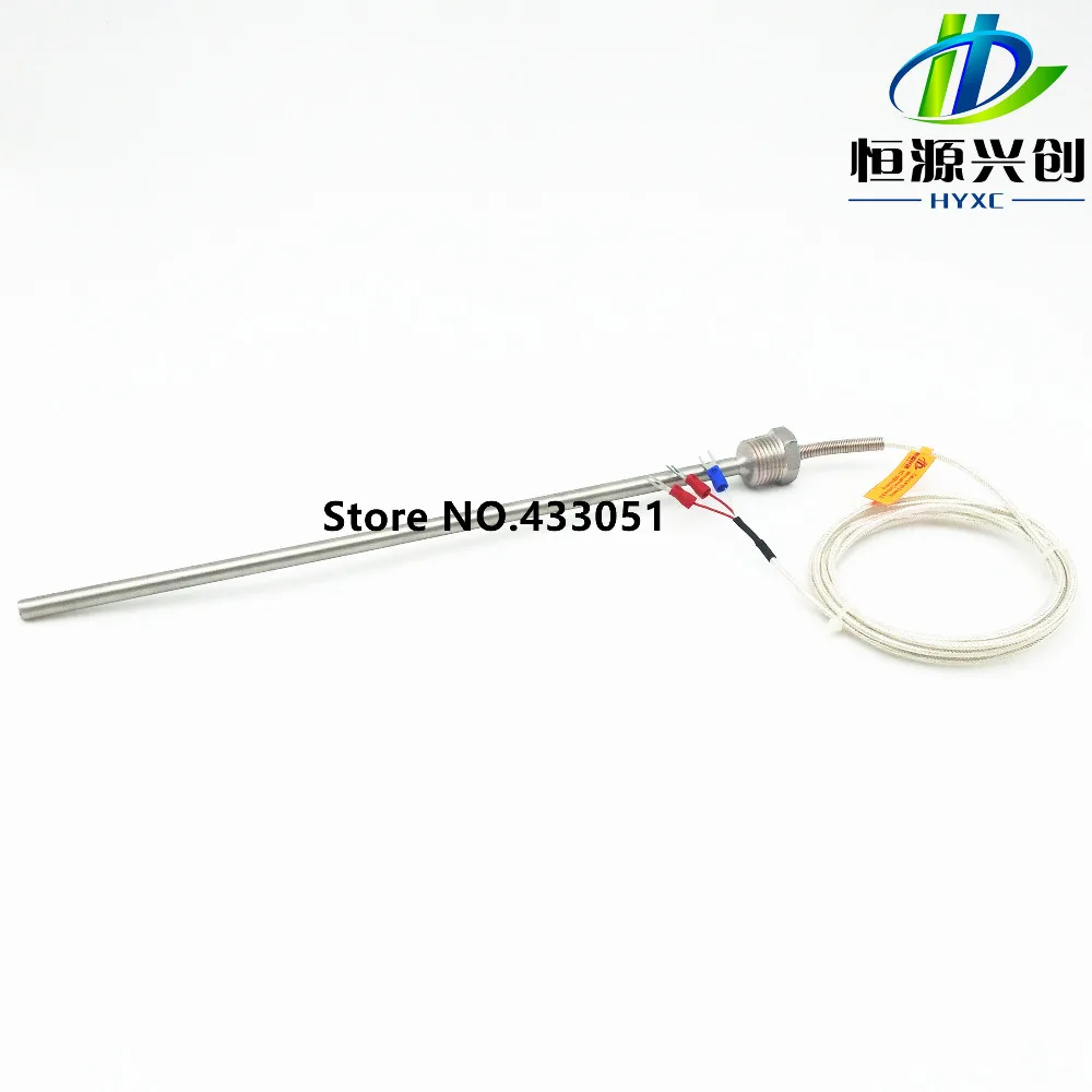 Free shipping RTD Pt1000 ohm Probe Sensor L 300mm long type PT NPT 1/2'' Thread with Lead Wire