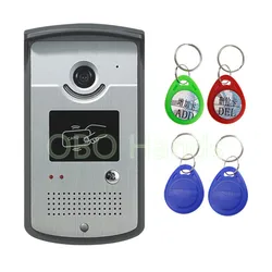 XSL-ID Entree Machine Intercom Systeem Kleur Video Deurtelefoon Outdoor Deurbel IR Camera Met CMOS Nachtzicht Kan Reader Card