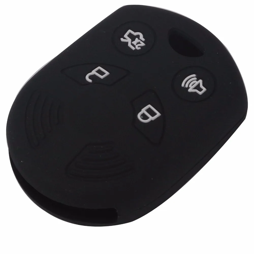 jingyuqin Remote 4 Buttons Silicone Car Key Cover For Ford Mercury Mariner Lilan Lincoln Navigator MKX MKZ Edge Fusion Mustang