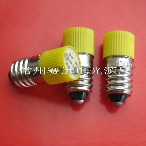 

New!led Bulbs Lamps 220v/240v E10 A598 Yellow Colour